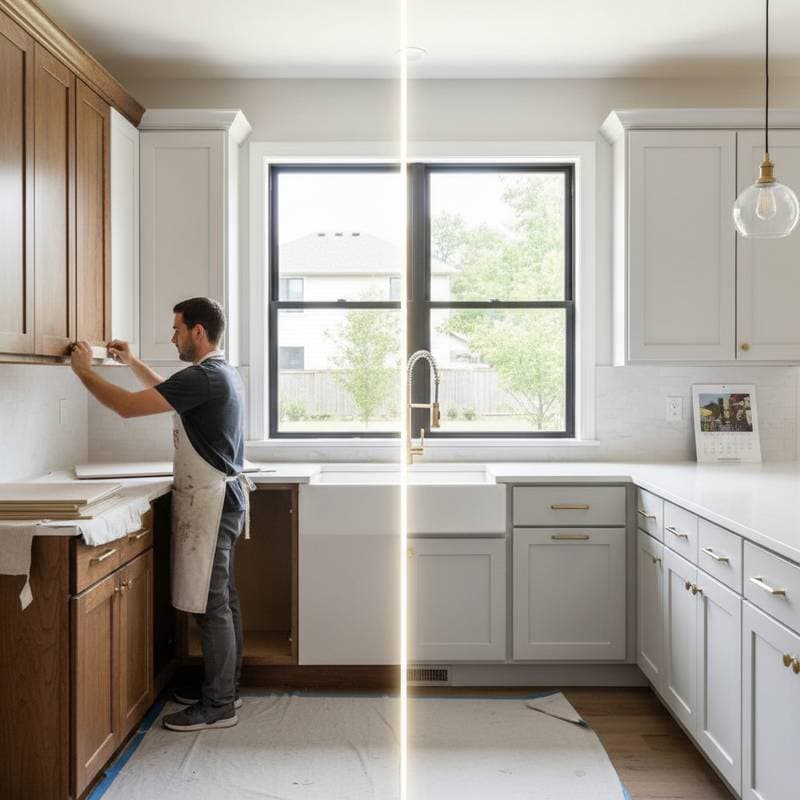 Featured image for Cabinet Refacing Cuts Kitchen Costs by Half in 2025