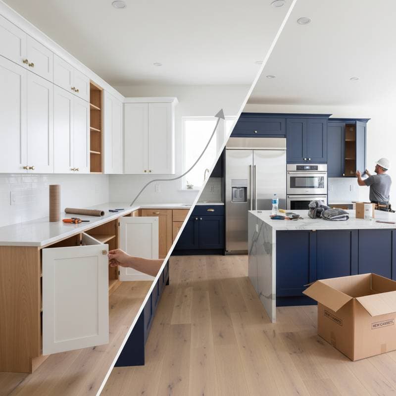 Featured image for Reface or Replace: 2025 Kitchen Cabinet Costs