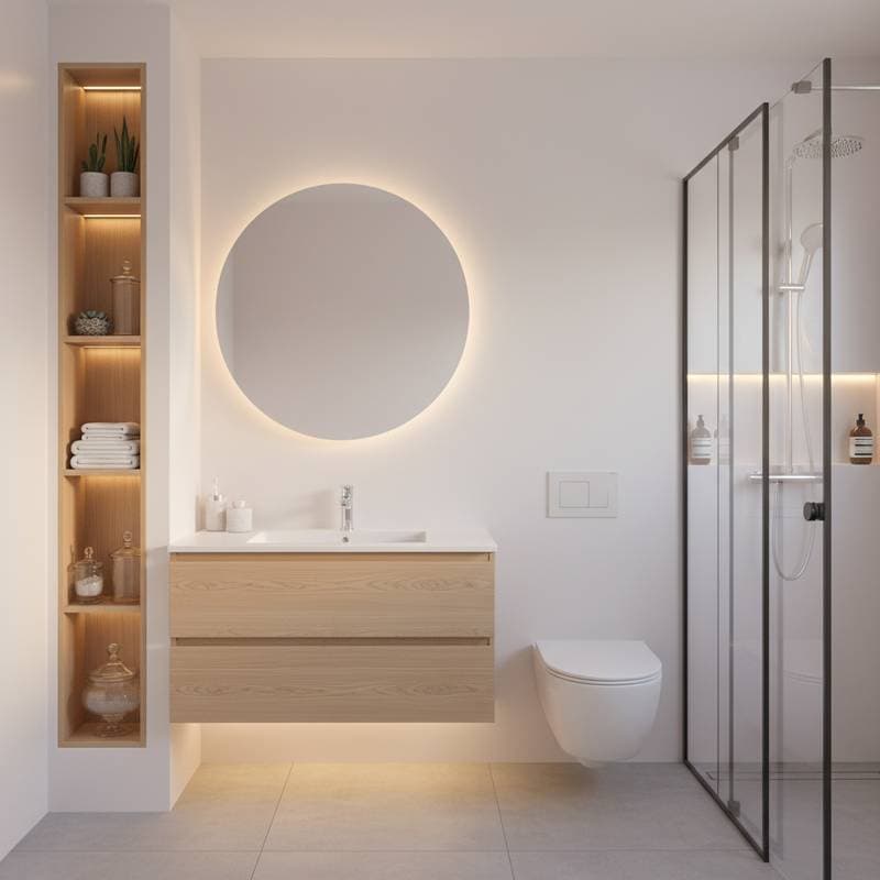 Featured image for Space-Saving Hacks for Your 2025 Small Bathroom