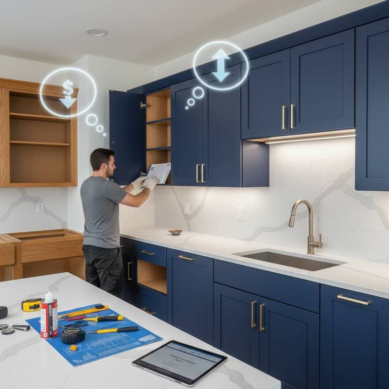 Featured image for Cabinet Refacing Costs 30-50% of Full Replacement