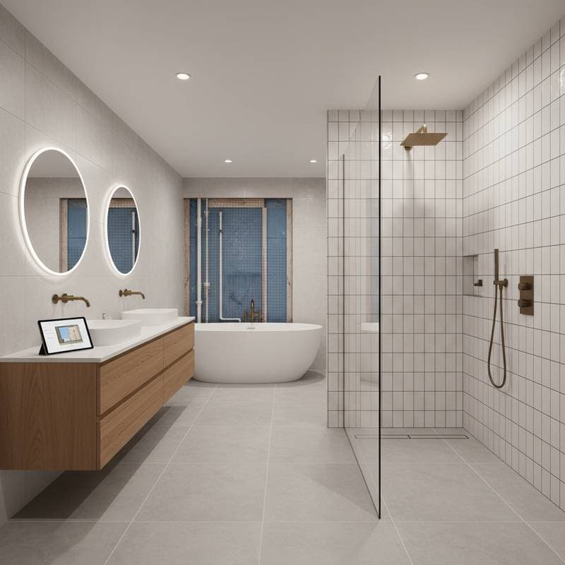 Featured image for Wet Room Costs: Budget for Curbless Shower Remodels