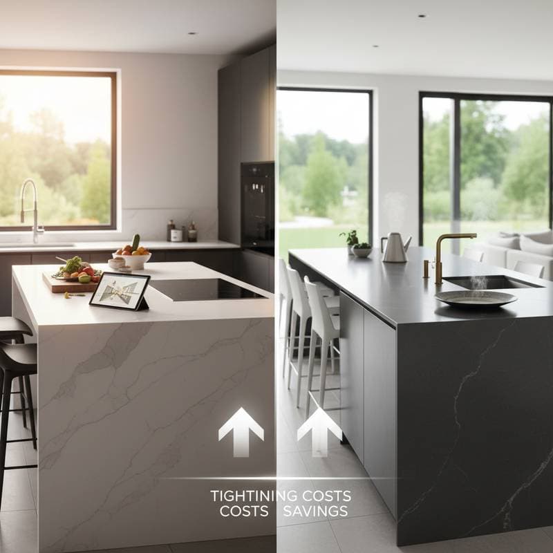 Featured image for Quartz vs Porcelain: 2025's Counter Price War