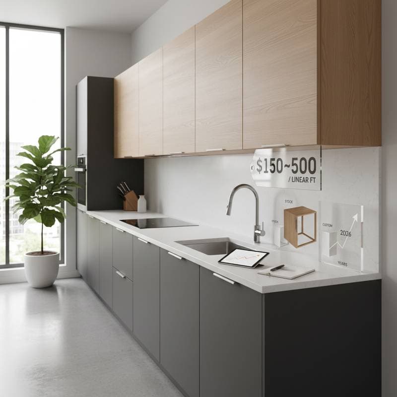 Featured image for Why Modular Kitchen Cabinets Cost $150 to $500 Per Foot