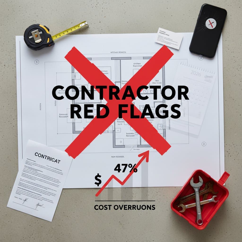 Featured image for Contractor Issues Cause 47% of Remodel Cost Overruns