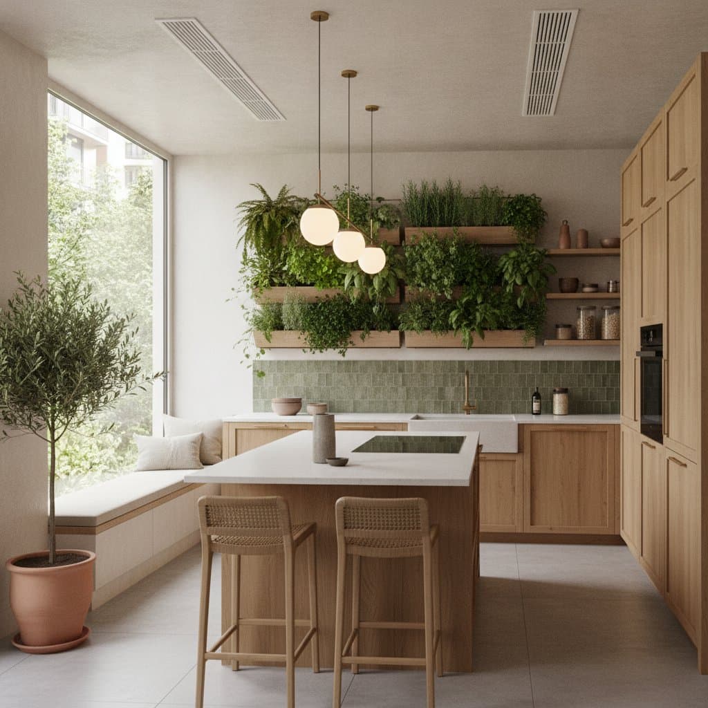 Featured image for Biophilic Kitchens: Where Plants Boost Function