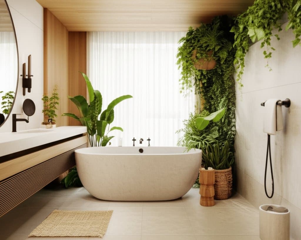 Featured image for Biophilic Bathrooms Transform Your Space Into Forest Retreat