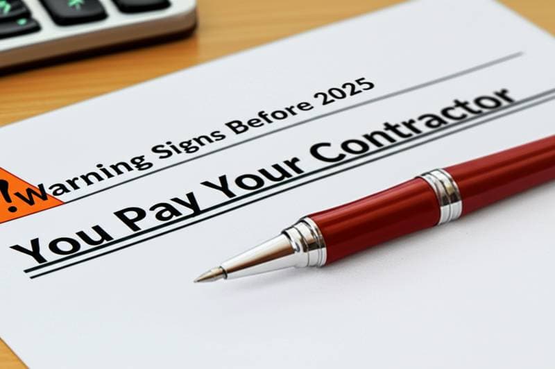 Featured image for Warning Signs Before You Pay Your Contractor