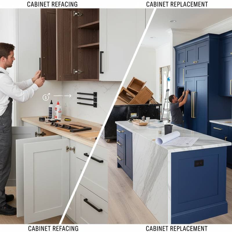 Featured image for Cabinet Refacing vs Replacement: Where Your Budget Actually Goes