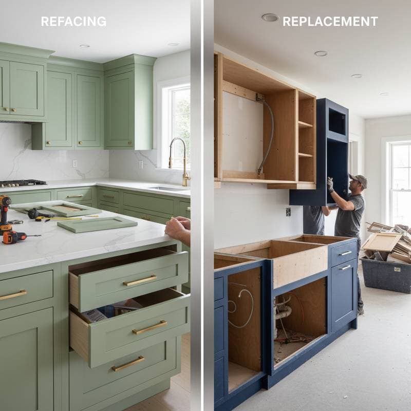Featured image for When to Reface vs Replace Your Kitchen Cabinets